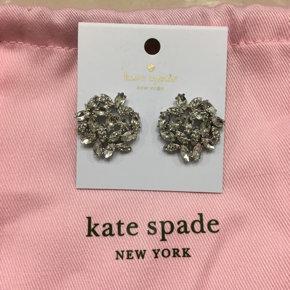 NWT Kate Spade Crystal Ivy Statement Earrings - Picture 4 of 8